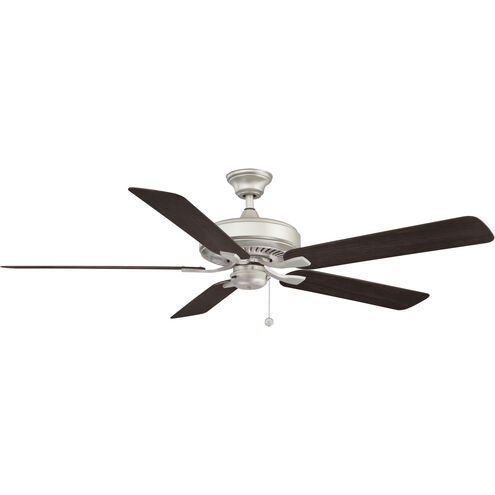 Edgewood 60 60 inch Brushed Nickel with Dark Walnut Blades Fan-Uni