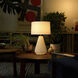 Concord 30 inch 100 watt Walnut and White with Weathered Brass Table Lamp Portable Light