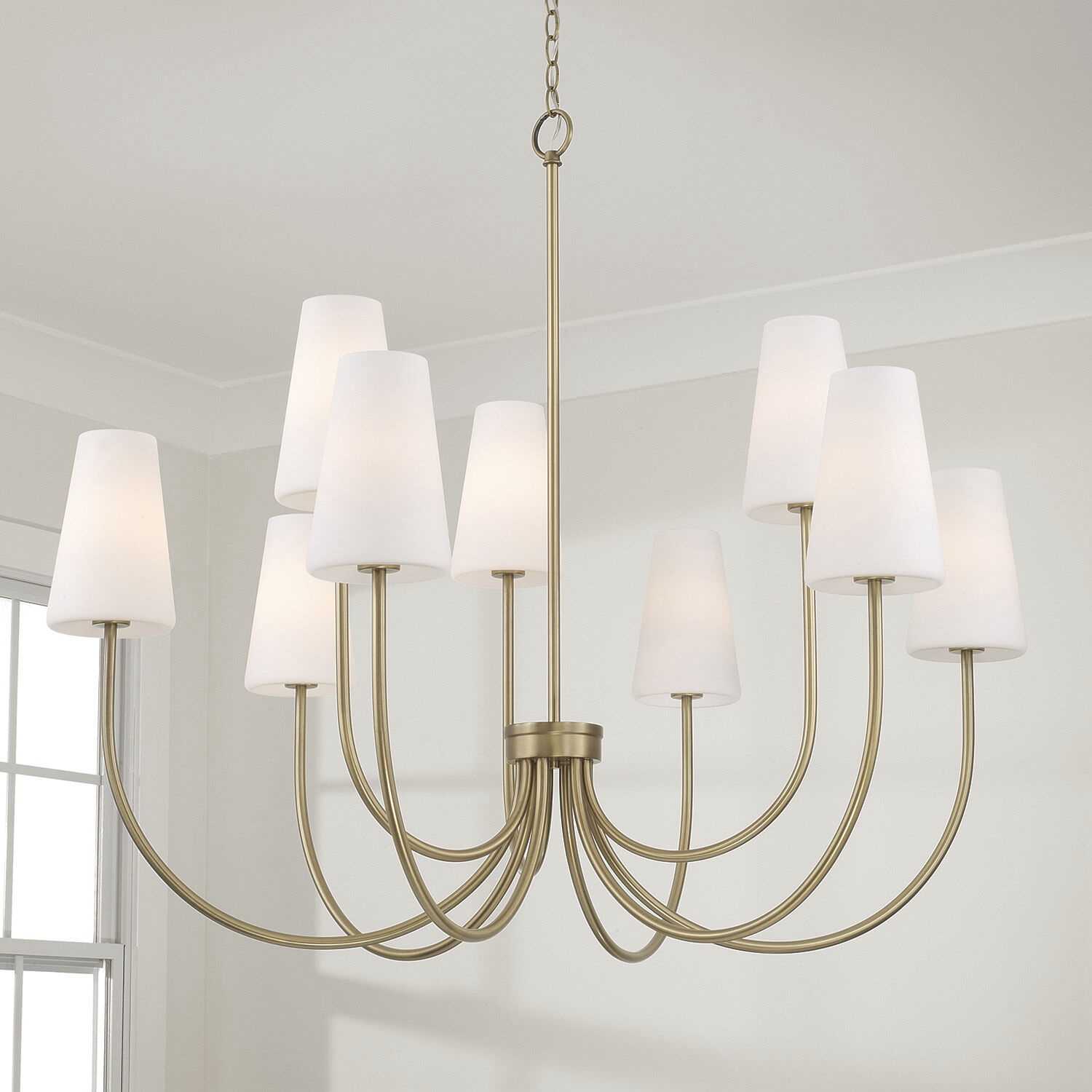 Averitt 9 Light 46 inch Aged Brass Chandelier Ceiling Light