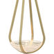 Nefertiti 1 Light 10 inch Brushed Brass Pendant Ceiling Light