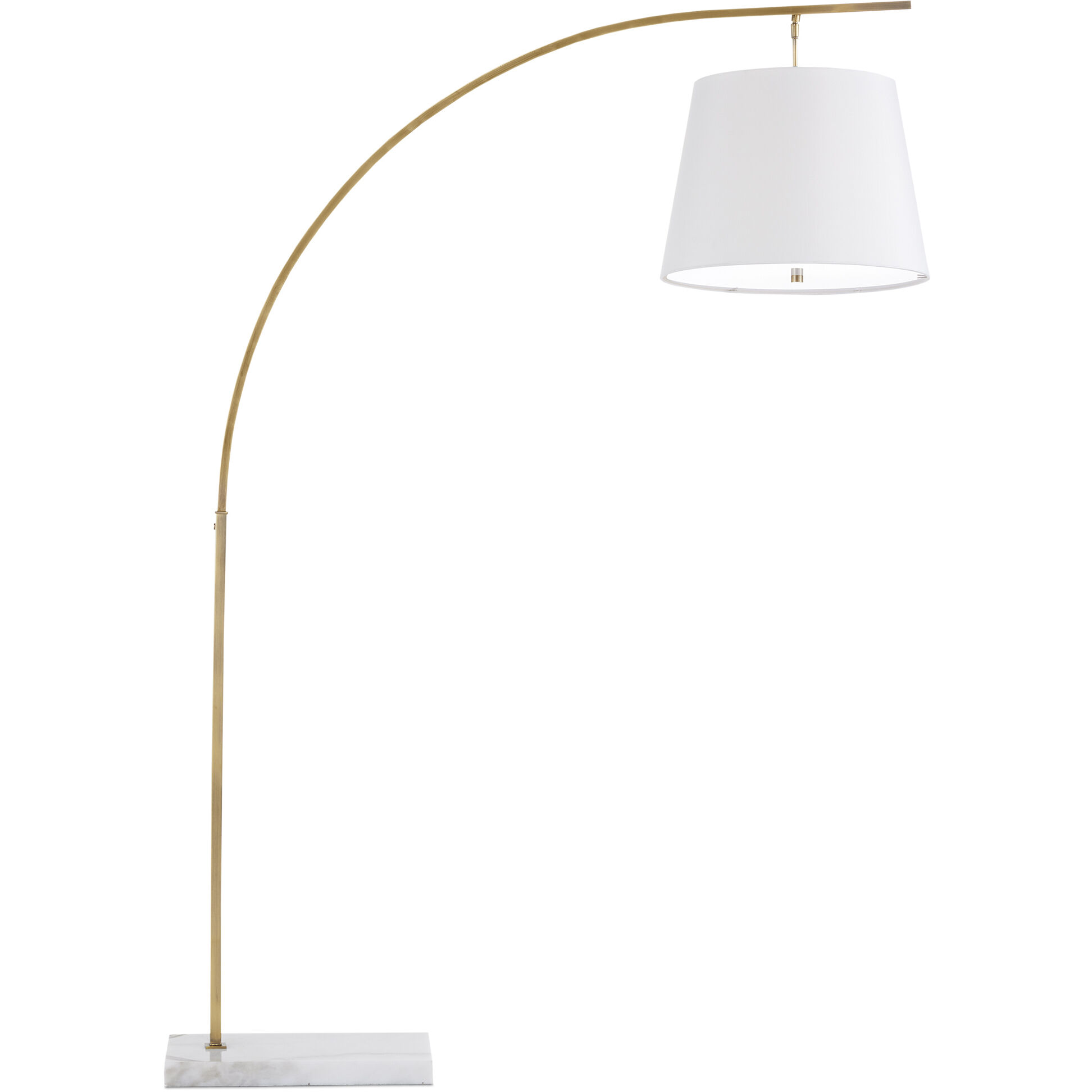 Cloister 70 inch 75 watt Antique Brass/White Floor Lamp Portable Light