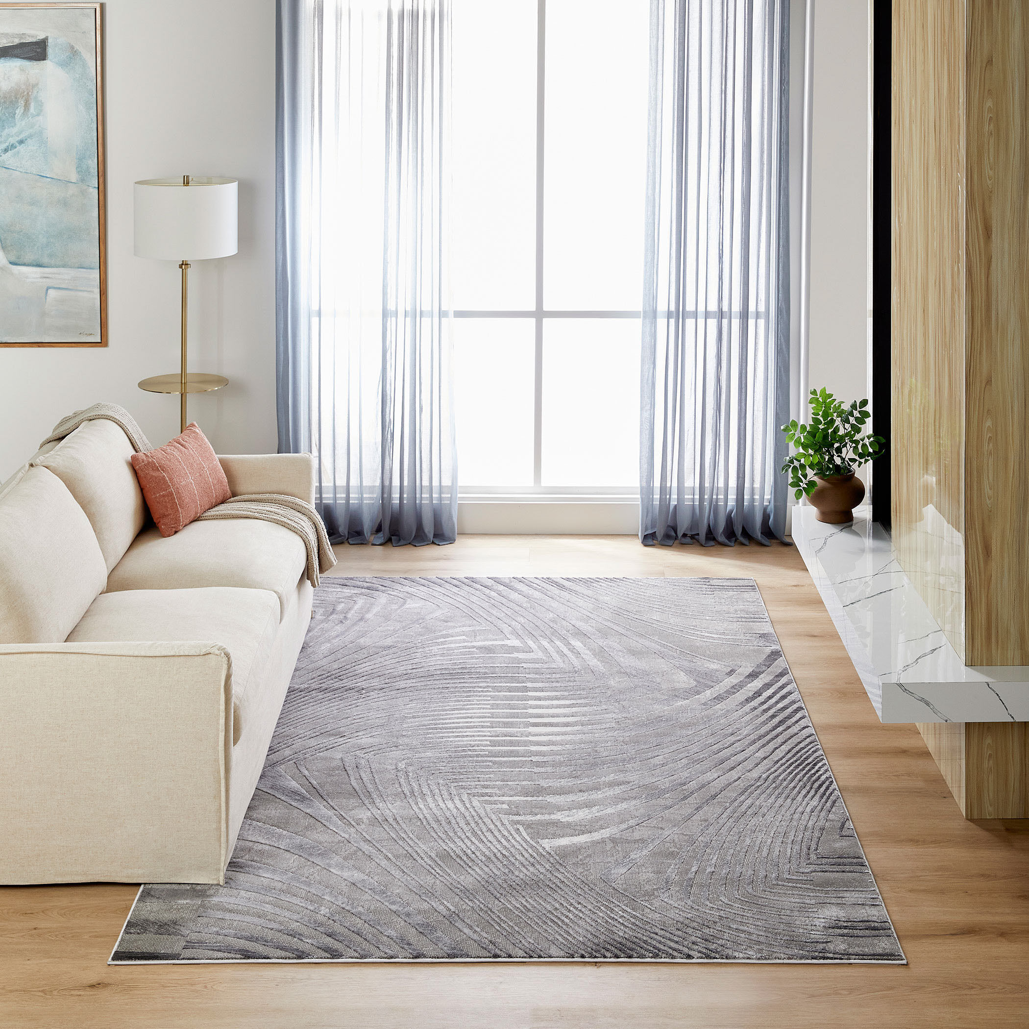 Dalia 130 X 94 inch Mineral Tones Rug in 8 x 11