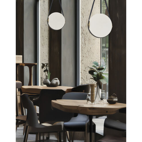 Persis LED 11.75 inch Aged Brass Single Drop Pendant Ceiling Light