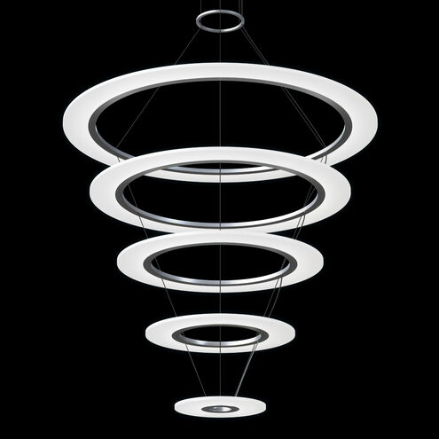 Arctic Rings LED 37 inch Bright Satin Aluminum Ring Pendant Ceiling Light