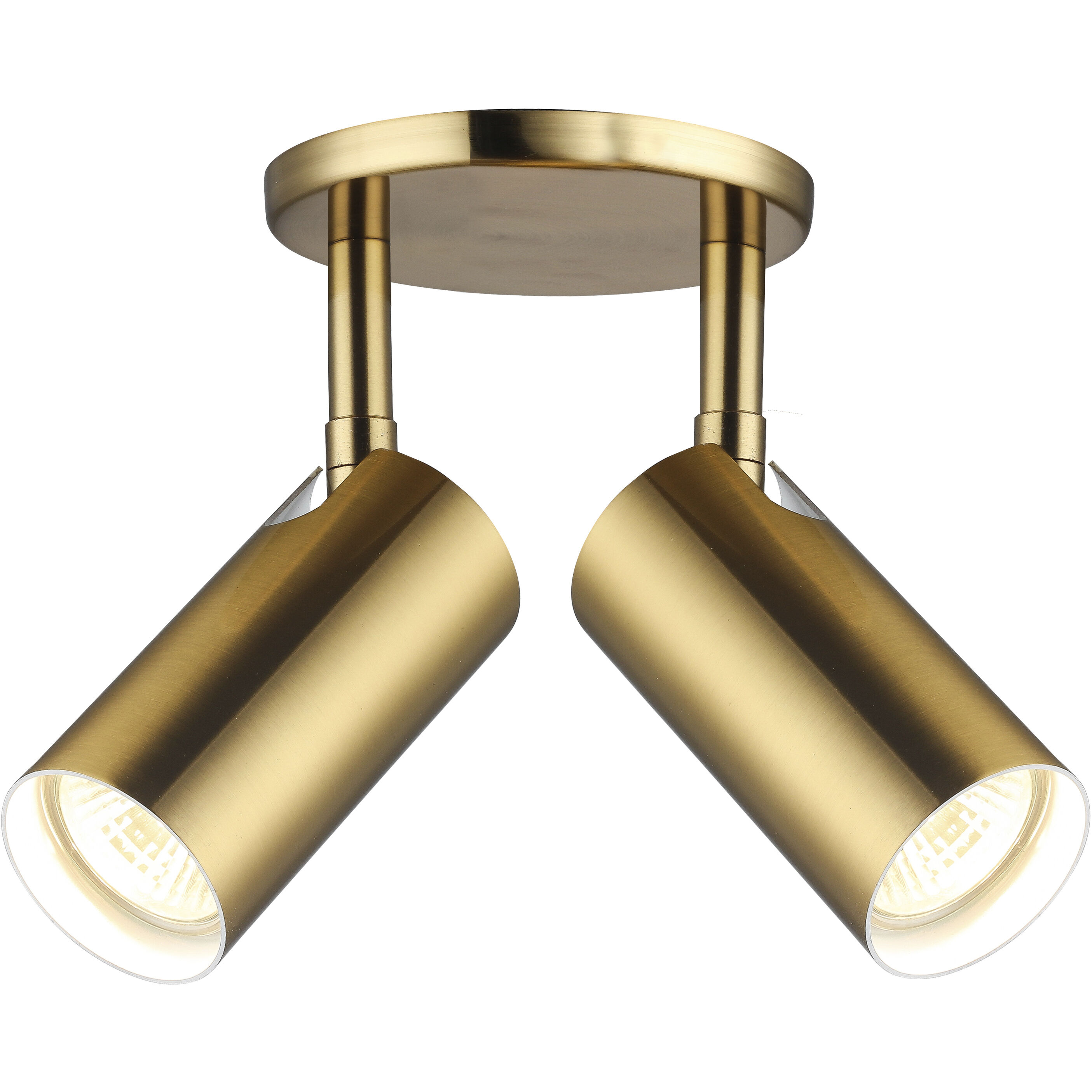 Stanly Aged Brass 50 watt LED Spotlight, Fixed Rod