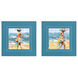 Beach Breeze Turquoise and Pink and Teal and Yellow Framed Art