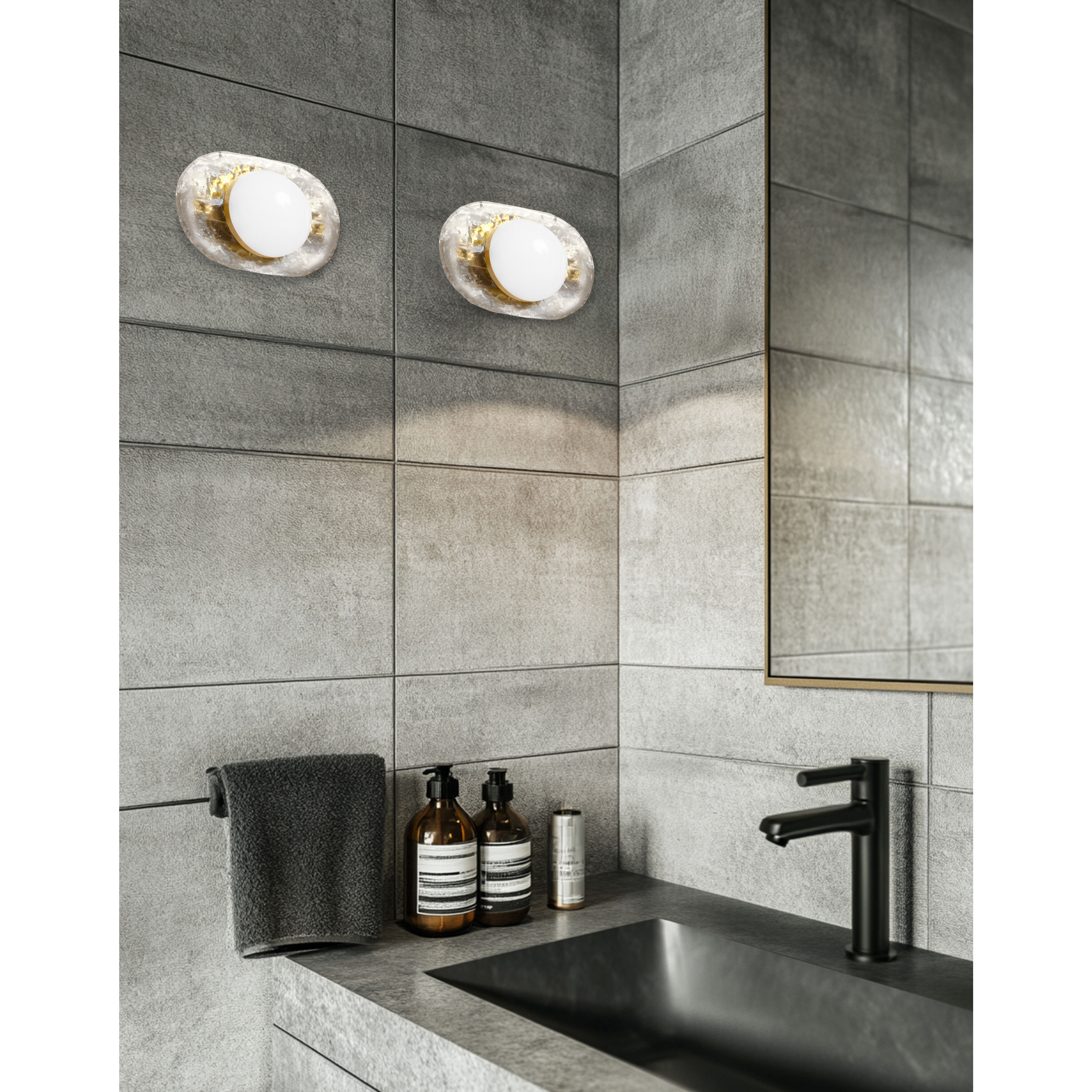 Velma LED 9 inch Aged Brass Vanity/Bath Bar Wall Light