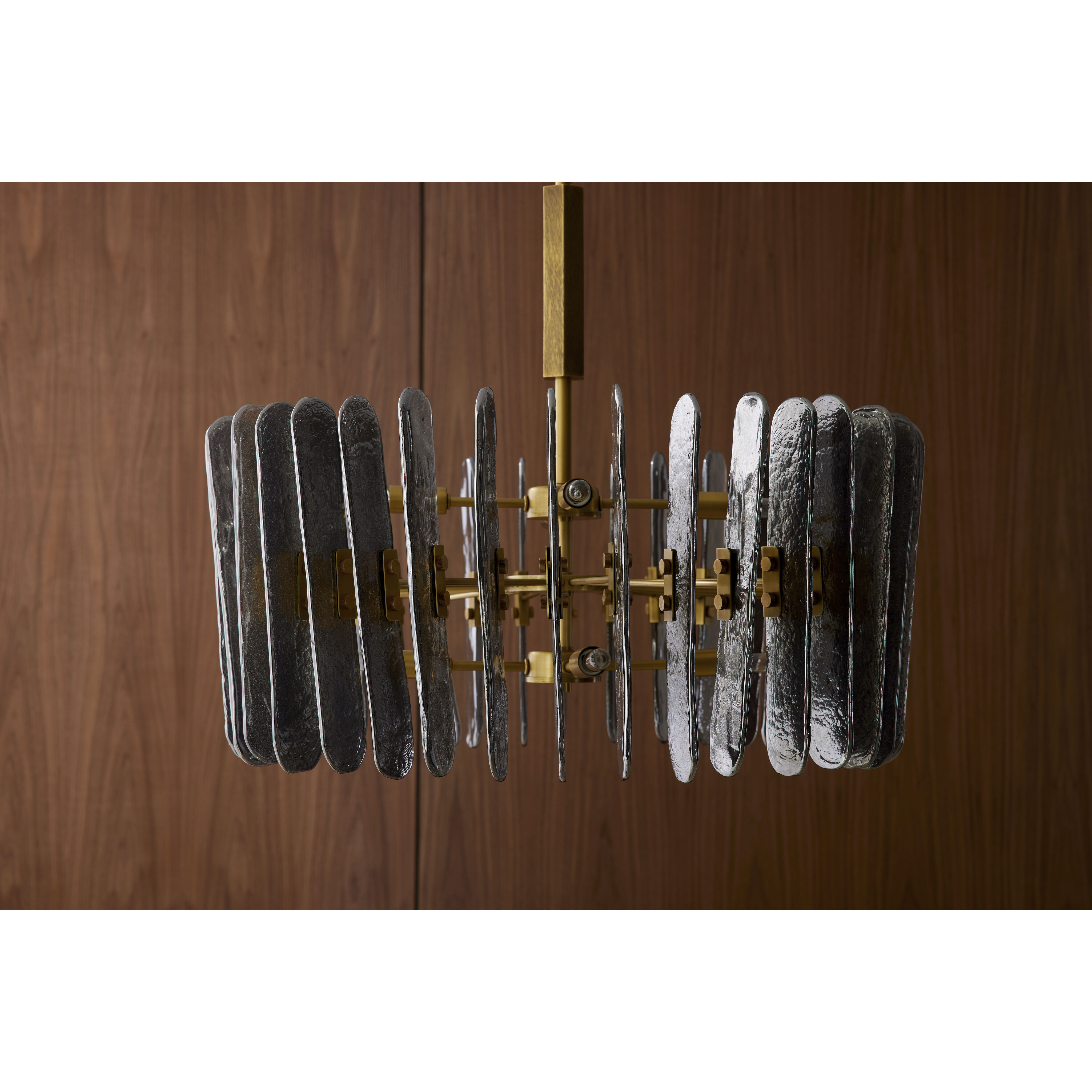 Klaus 8 Light 25.5 inch Smoke and Antique Brass Chandelier Ceiling Light