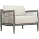 Borneo Weathered Dark Gray and Oyster White Outdoor Lounge Chair
