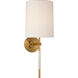 Visual Comfort Barbara Barry Clout 1 Light 8 inch Soft Brass Tail Sconce Wall Light BBL2130SB-L - Open Box