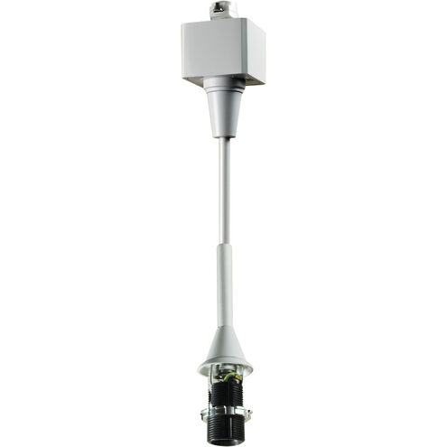Signature 1 Light 120V White Track Mount Pendant Ceiling Light, H-Style