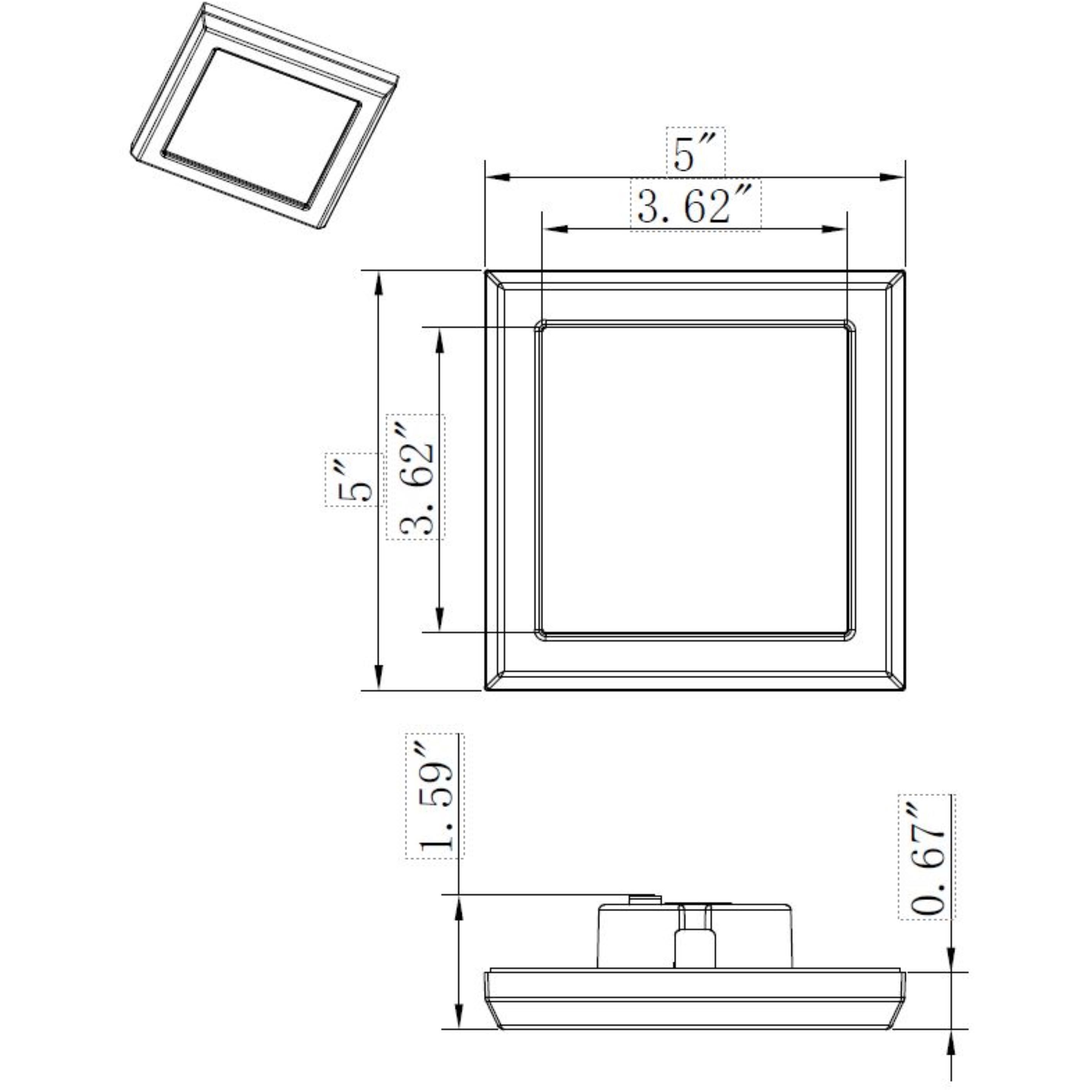 Blink LED 5 inch White Flush Mount Ceiling Light