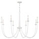 Stonecrest 8 Light 42 inch Bisque White Chandelier Ceiling Light