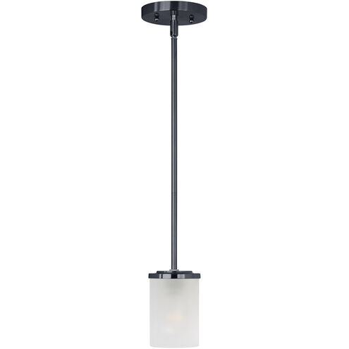 Corona 1 Light 5 inch Black Mini Pendant Ceiling Light in Frosted