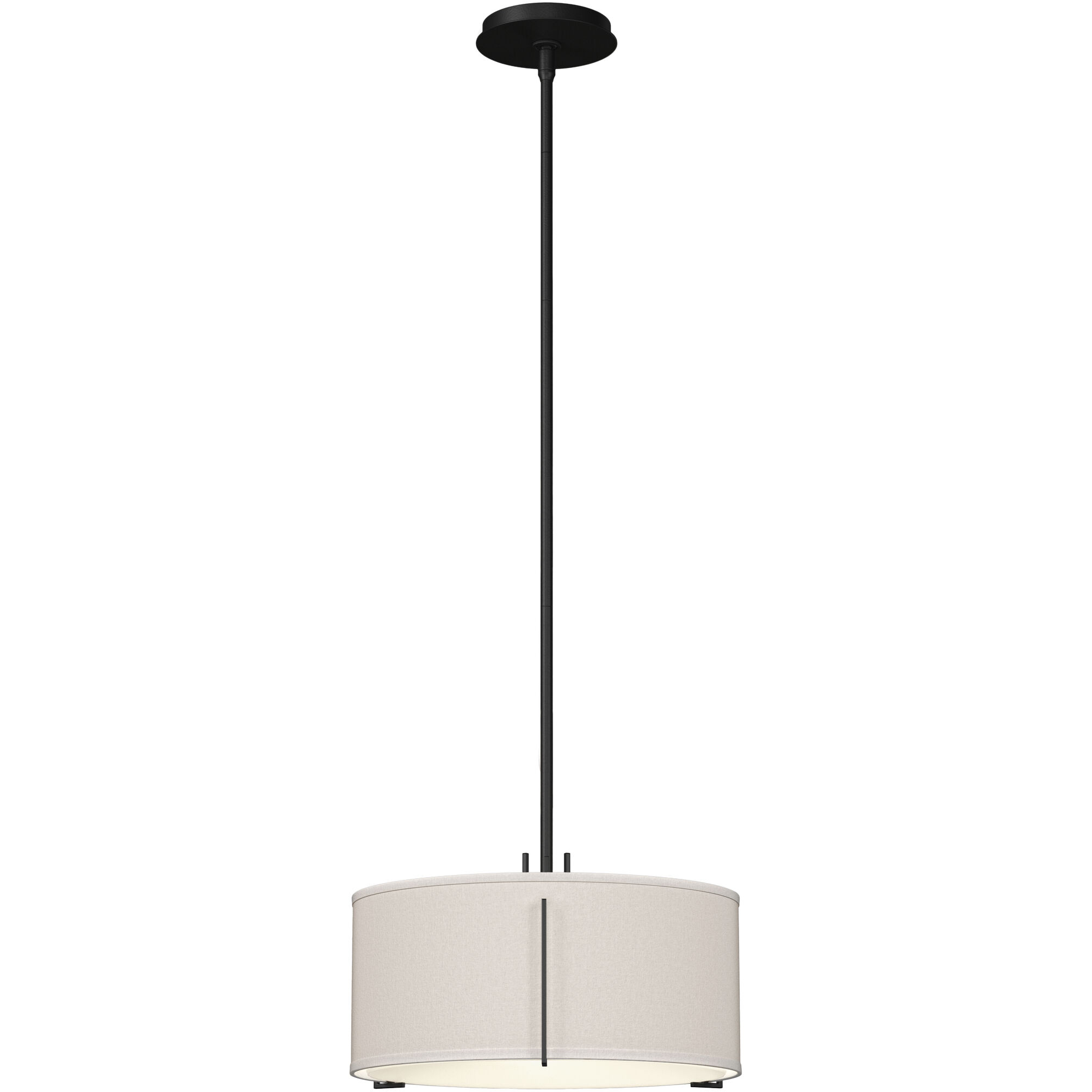 Exos 3 Light 16.1 inch Black Pendant Ceiling Light in Flax