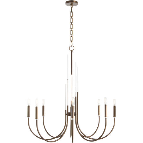 Summit 8 Light 32 inch Dark Brass Chandelier Ceiling Light