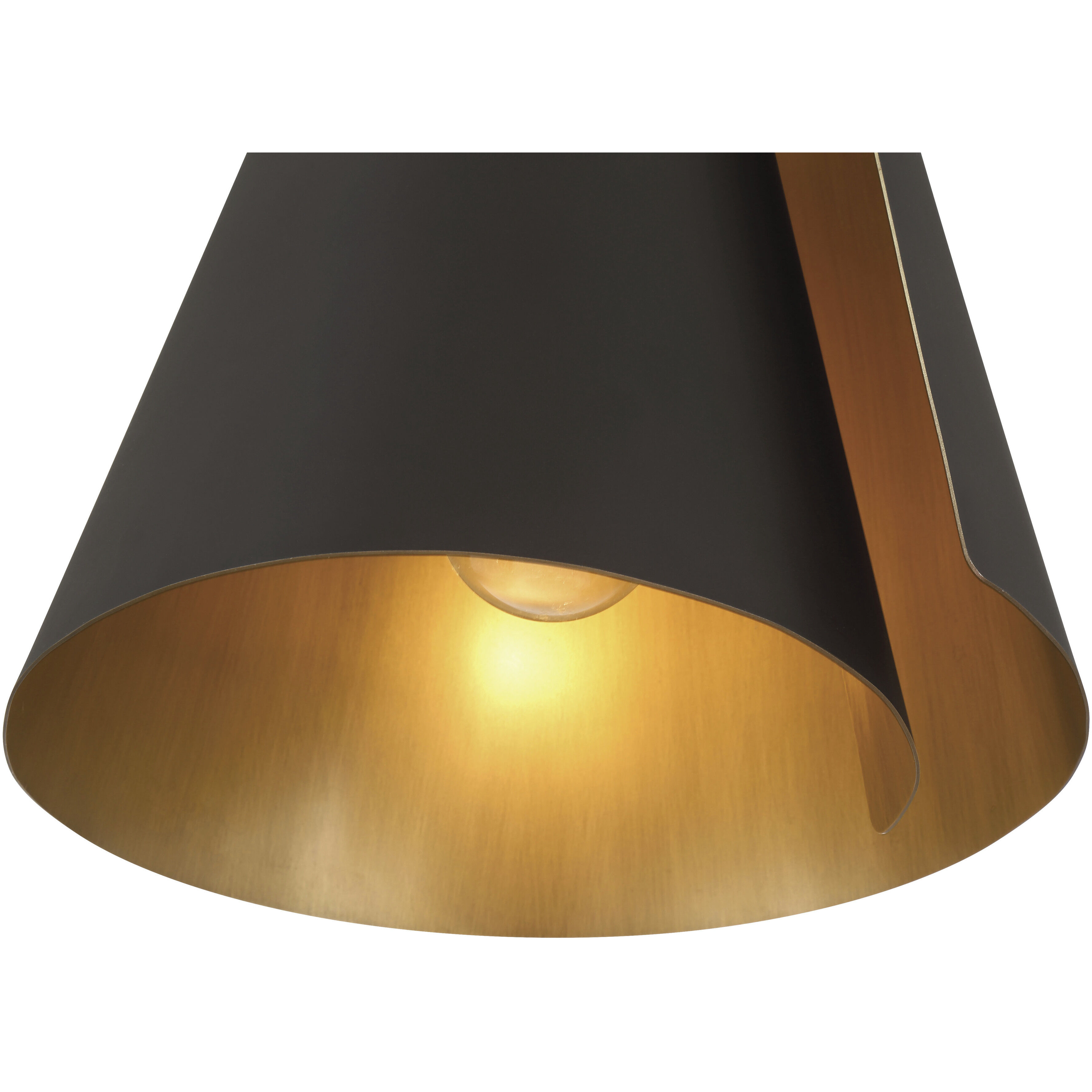 Hillcrest 1 Light 12 inch Legacy Brass and Dark Bronze Pendant Ceiling Light
