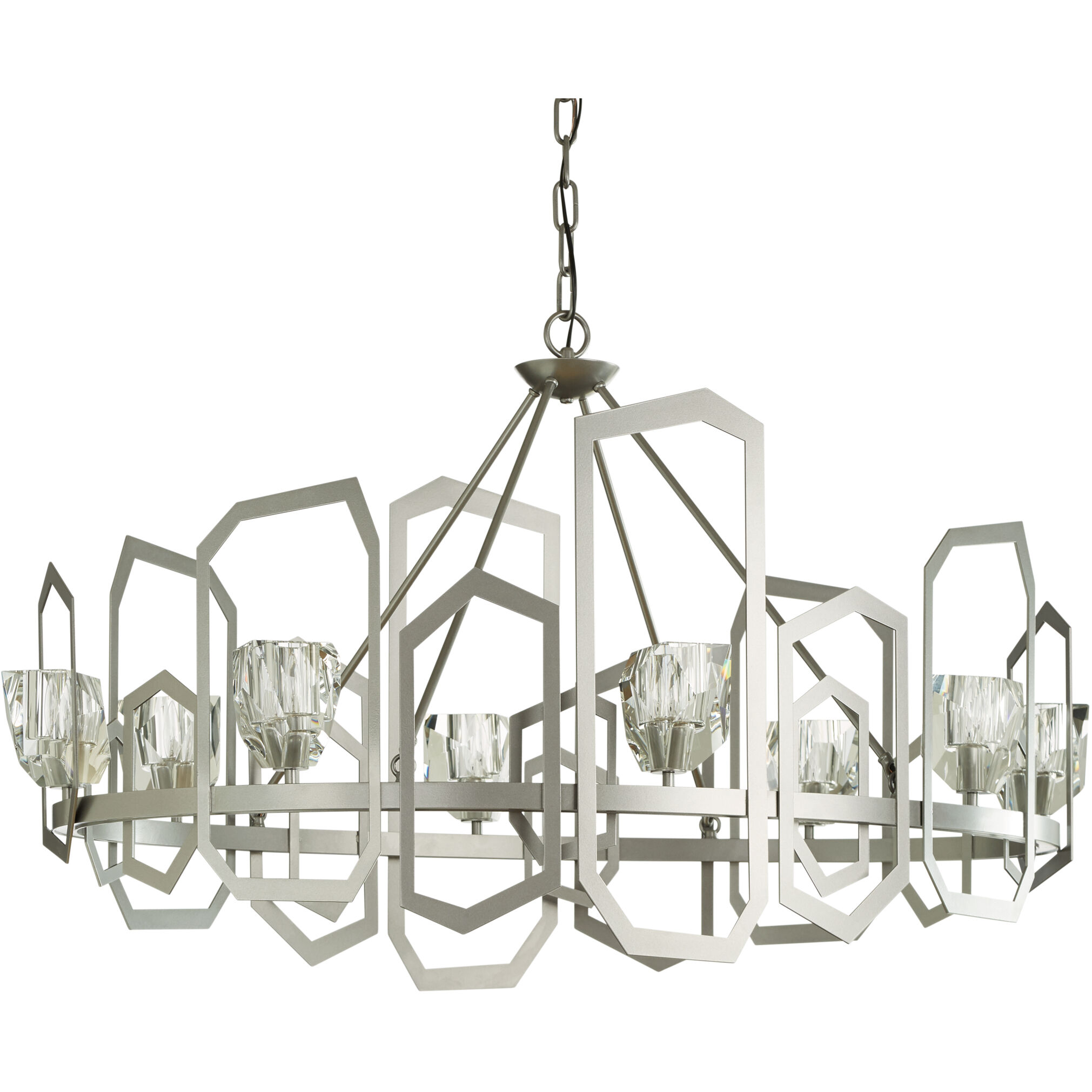 Gatsby 8 Light 45.3 inch Vintage Platinum Chandelier Ceiling Light