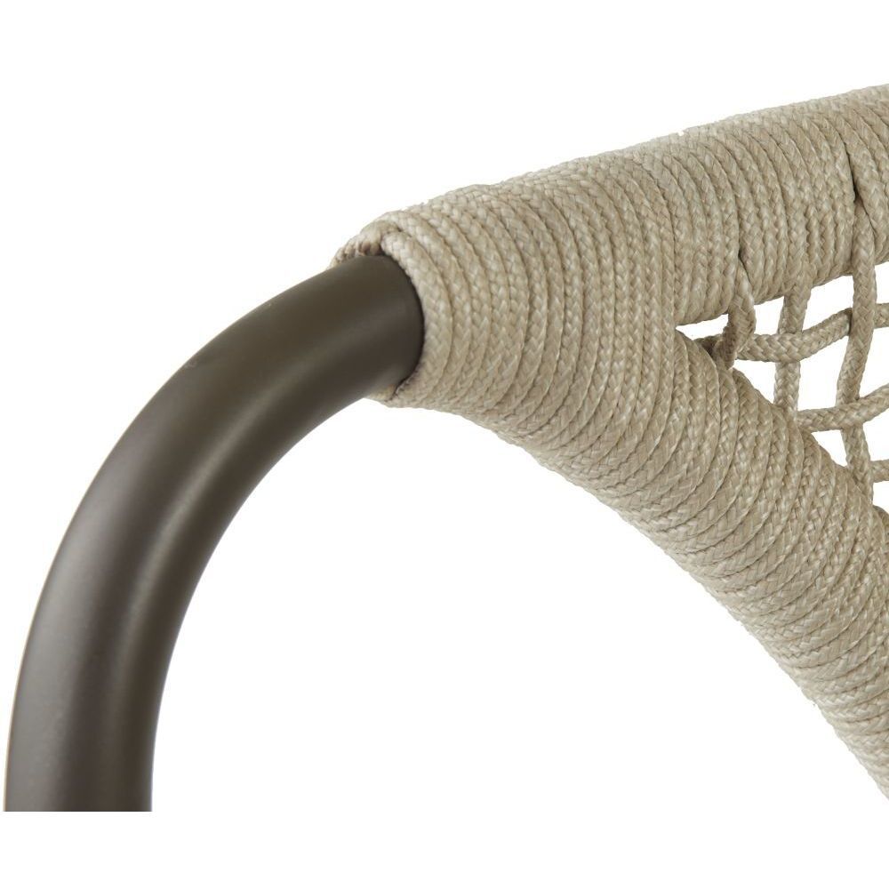 Enzo Buff and Blackened Bronze Outdoor Dining Chair