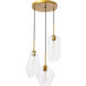 Rochester 3 Light 17.3 inch Brass Pendant Ceiling Light