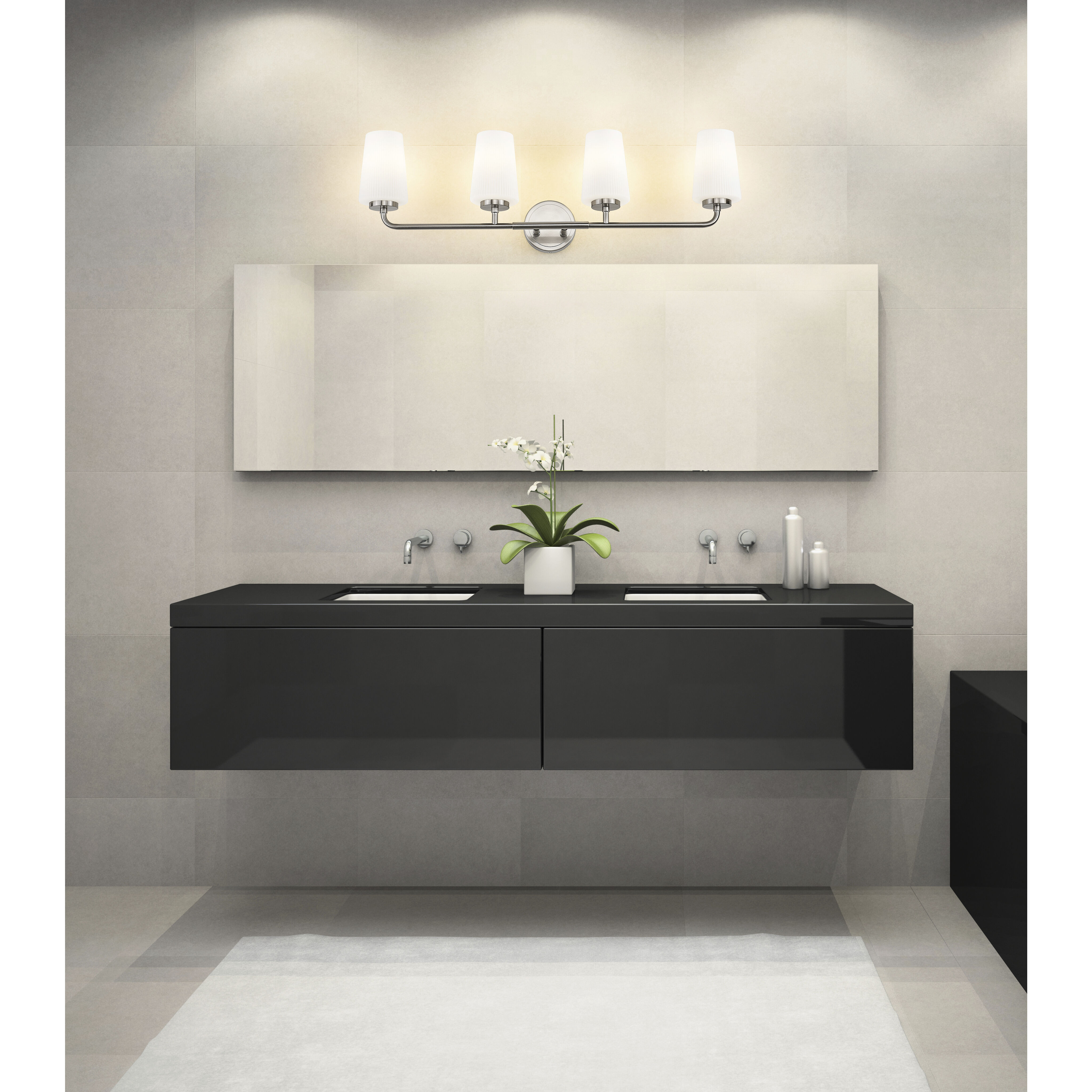 Montford 4 Light 32 inch Brushed Nickel Bath Vanity Light Wall Light