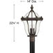 Estate Series San Clemente 3 Light 22.25 inch Copper Bronze Outdoor Post Mount Lantern
