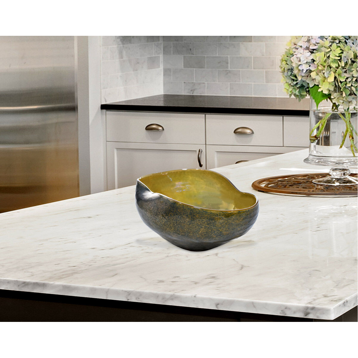 Evelyn 12 X 6 inch Blown Art Glass Bowl