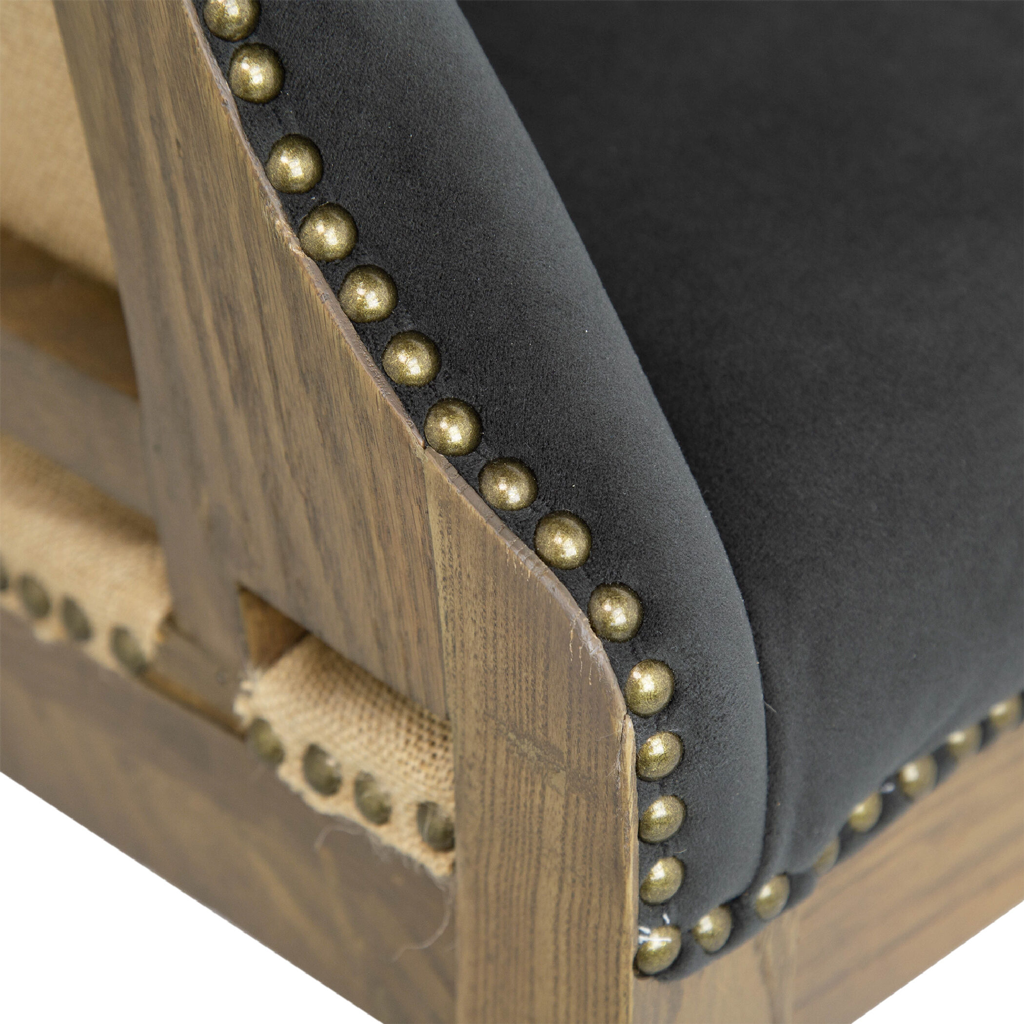 Dugan Dark Grey and Brown Arm Chair