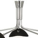 Rico Espinet Racer 5 Light 50 inch Polished Nickel Chandelier Ceiling Light in Matte Black