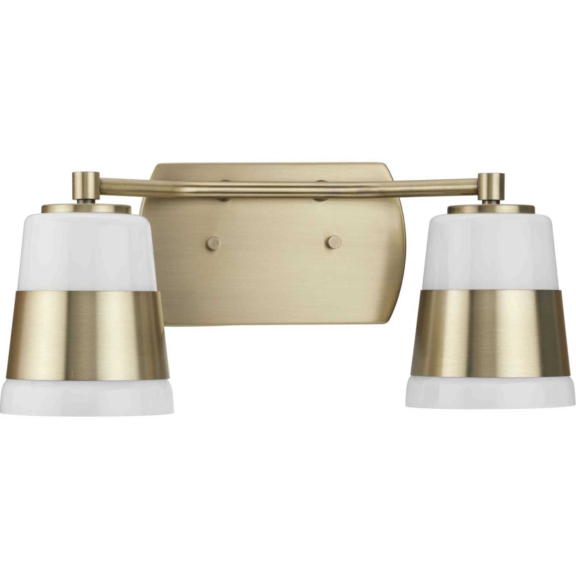 Haven 2 Light 16 inch Vintage Brass Bath Light Wall Light