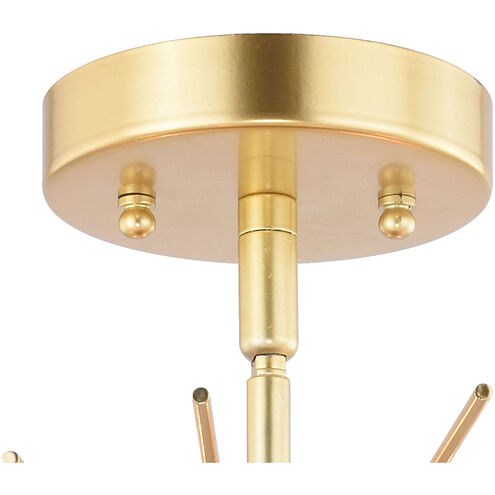 Nikko 6 Light 24 inch Gold Semi-Flush Mount Ceiling Light