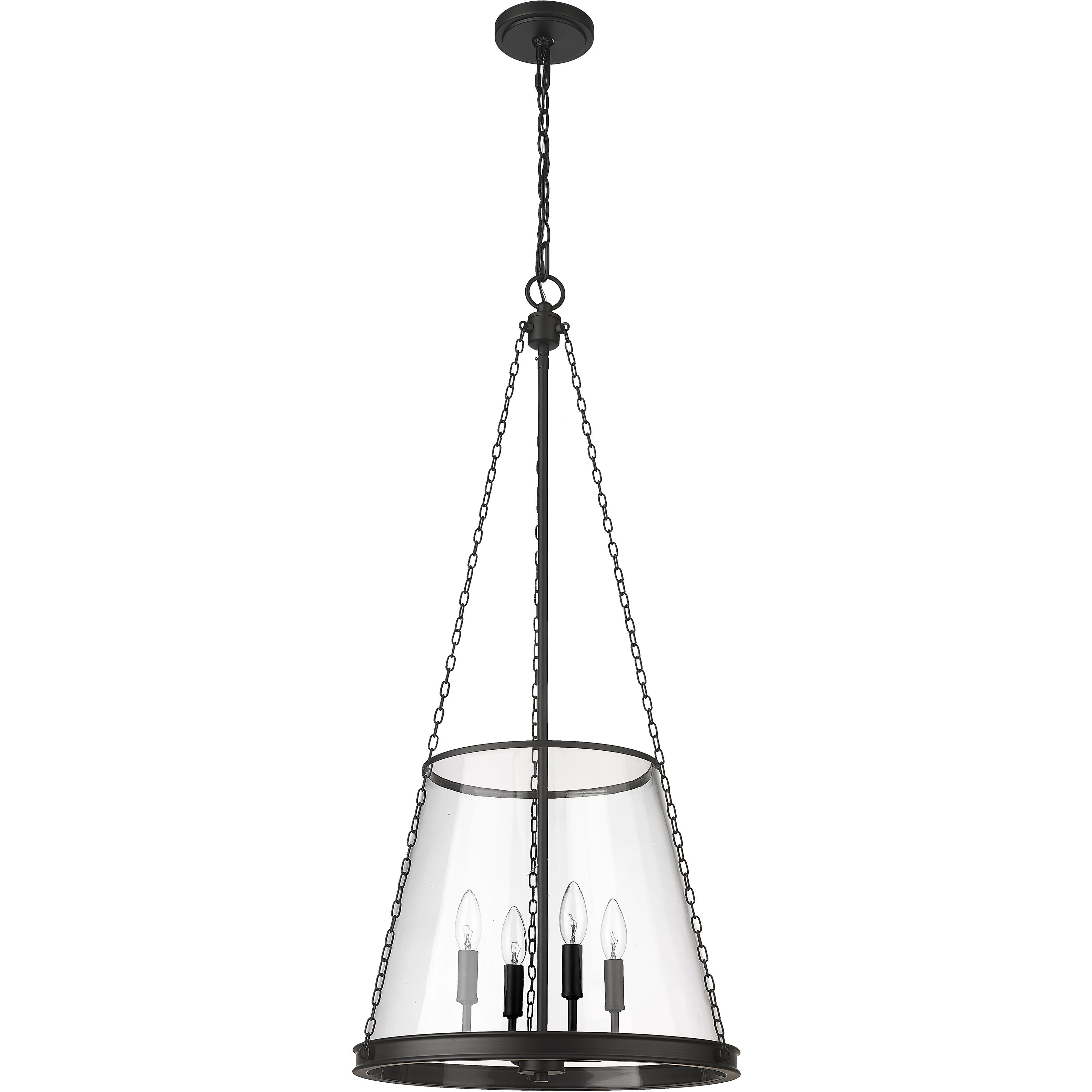 Z-Lite 341P18-MB Prescott 4 Light 18 inch Matte Black