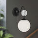 Alora Mood Celia 1 Light 6 inch Matte Black Bath Vanity Light Wall Light