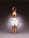 Onion 1 Light 24 inch Antique Copper Post Lantern in Optic Glass, Medium