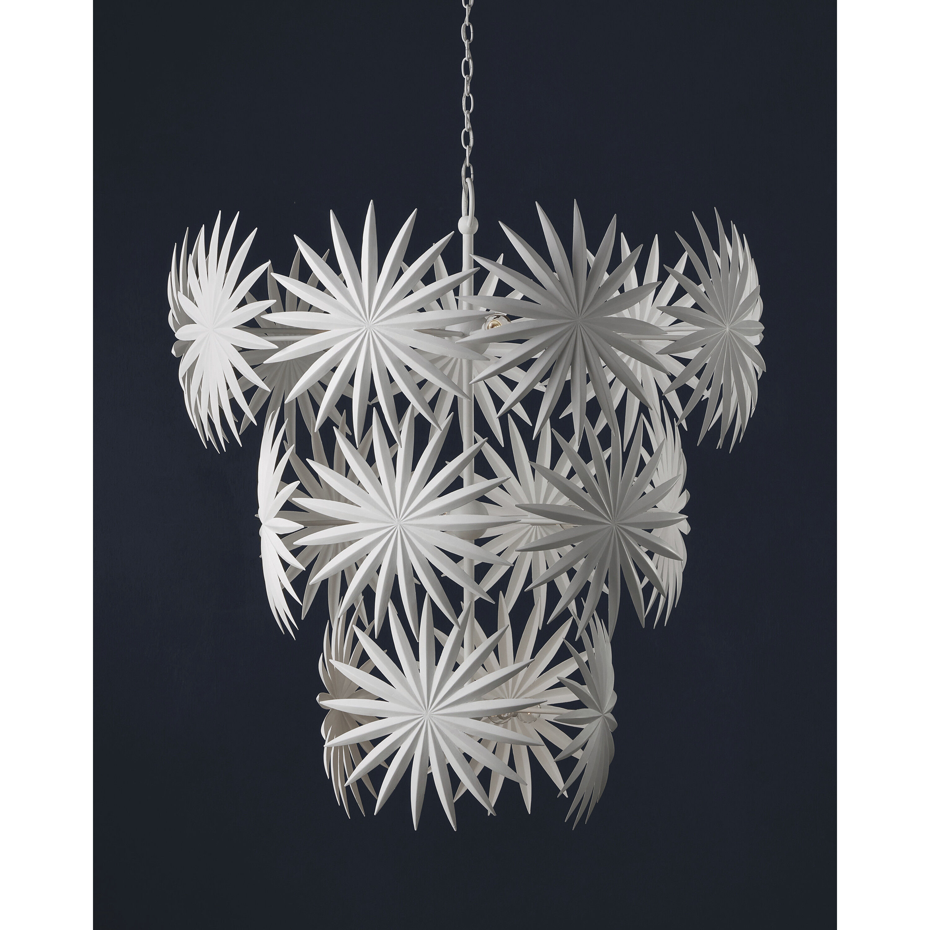 Bismarkia 13 Light 43.5 inch Gesso White Chandelier Ceiling Light, Large, Marjorie Skouras Collection