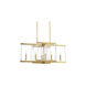 Regent 6 Light 14 inch Polished Brass with Acrylic Chandelier Ceiling Light