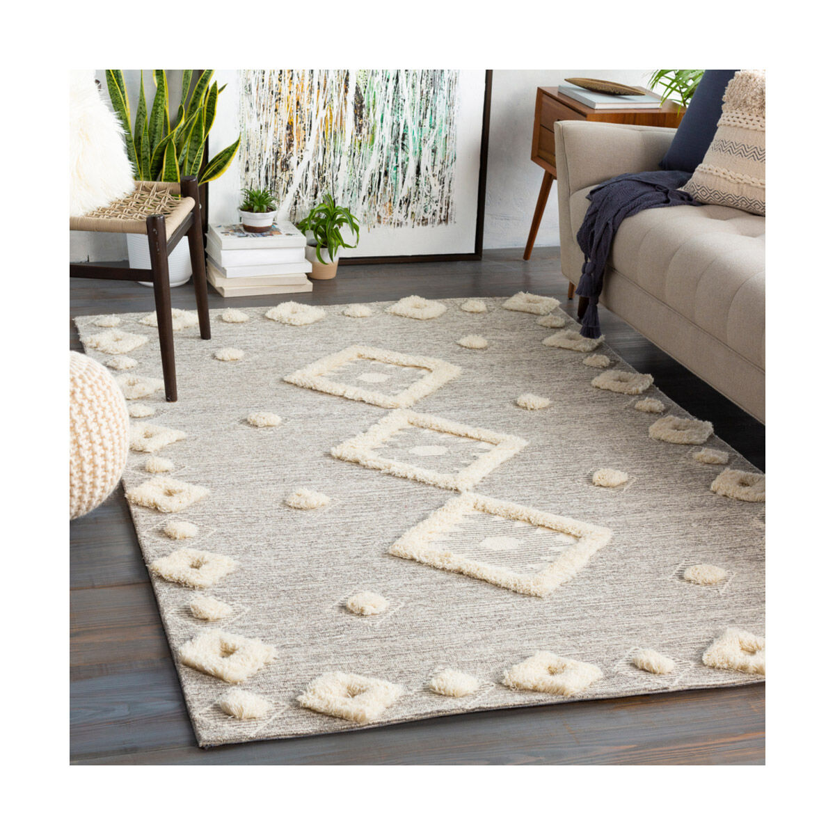 Cherokee 36 X 24 inch Camel/Cream Rugs