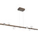 Stella LED 54 inch Flat Bronze Linear Pendant Ceiling Light