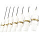 Cayden 7 Light 54 inch Modern Gold Linear Chandelier Ceiling Light