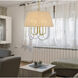 Eupora 4 Light 24 inch Antique Brass and Black Chandelier Ceiling Light