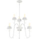 North Fork 6 Light 24 inch Sand White Pendant Ceiling Light