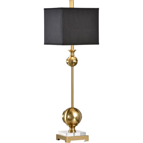 Wildwood 34 inch 100 watt Antique Brass Table Lamp Portable Light
