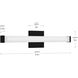 Phase 6.1 LED 24 inch Black Linear Vanity Light Wall Light