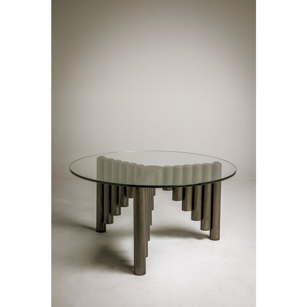 Organum 36 X 36 inch Gun Metal Coffee Table