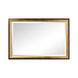 Cagney 36 X 24 inch Glossy Black with Gold Wall Mirror