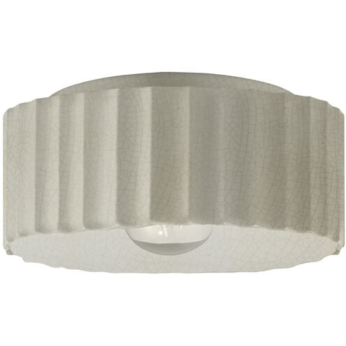 Radiance 1 Light 13 inch White Crackle Flush Mount Ceiling Light