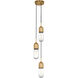 Thomas O'Brien Junio LED 8.75 inch Hand-Rubbed Antique Brass Pendant Ceiling Light in Clear Glass