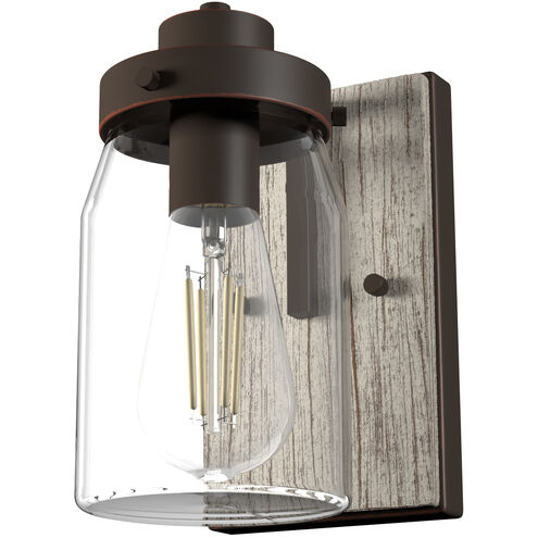Devon Park 1 Light 4.75 inch Onyx Bengal and Barnwood Wall Sconce Wall Light, Medium