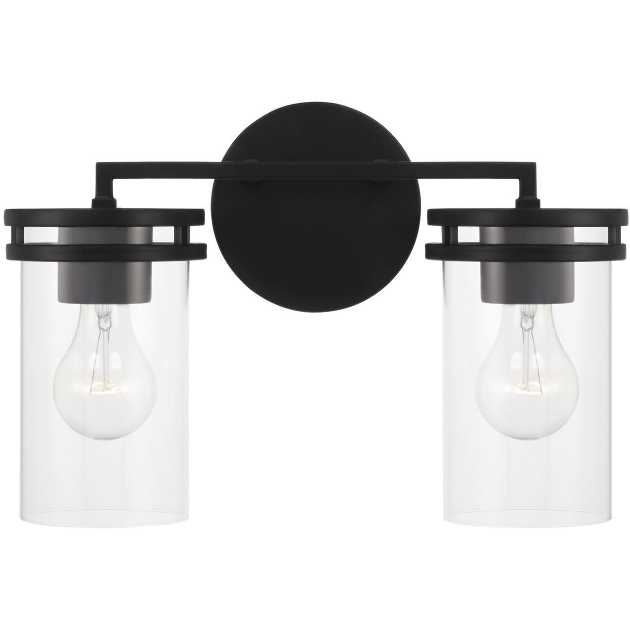 Fuller 2 Light 14.25 inch Matte Black Vanity Light Wall Light