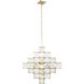 Cubic 6 Light 25.8 inch Calypso Gold Chandelier Ceiling Light